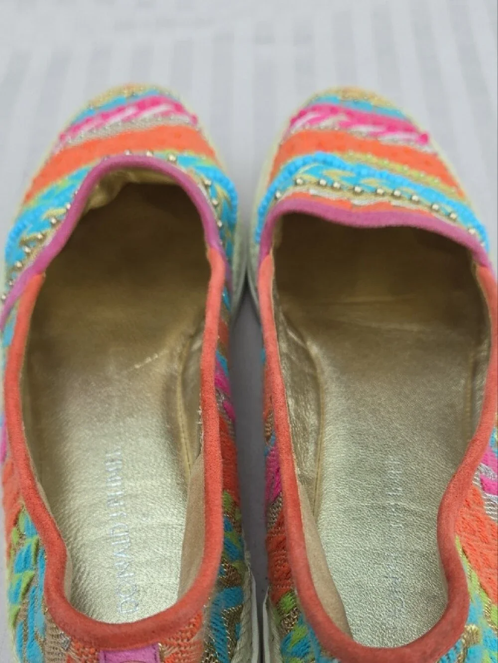 Donald J Pliner Pizasp Beaded Espadrille Flats Size 6.5M